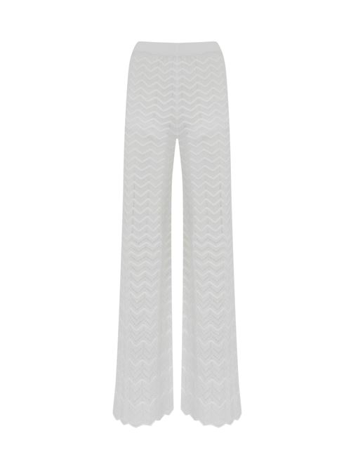 Pantalone in pizzo traforato di viscosa e cotone D. Exterior | 603391BIAN